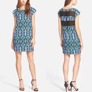 Sam Edelman green blue snake printed dress-size S
